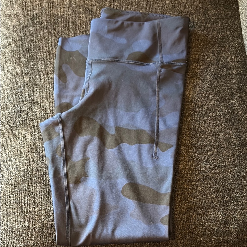 Blue Camouflage Leggings